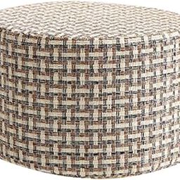 HEAVENGLOW Round Linen Fabric Footstool Cover Wooden Stool Slipcover Grid 28x18cm-image-36