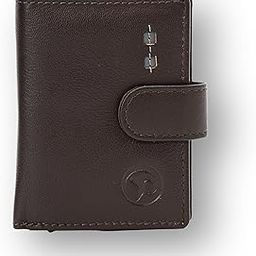 StealthCard Slim Metal Cardholder Leather Wallet | RFID Blocking, Pop-Up Cardholder | Secure Wallet for Travel & Everyday Us (Brown)-picture-15