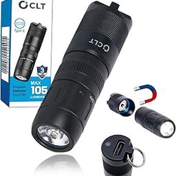 Commercial Lighting Technologies CLT Mini EDC Rechargeable Magnetic Flashlight 105 Lumen – Portable and Compact Designed for Everyday Carry, offering Convenience, Reliability, and Durability - Black-image-3