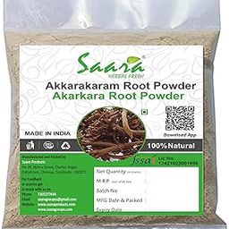 Saara HERBAL FRESH Akarkara Root Powder 600g | Anacyclus Pyrethrum | Pellitory Root Powder | Akkalakarra Root | Akkalakarra Root Powder,(Pack of 6 X 100g)-image-4
