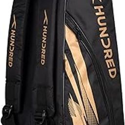 Hundred Cosmogear Badminton Kit-Bag (Black)|Double Zipper|Bag with Front Zipper Pocket, Polyester-27