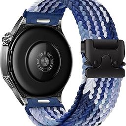 KEYSJEFF Compatible with Huawei Watch GT 5 Strap 46mm,One-click Bands Compatible with Huawei GT 4/3/3 pro 46mm Strap,22mm Woven Nylon Replacement Straps with Parachute Buckle-image-56