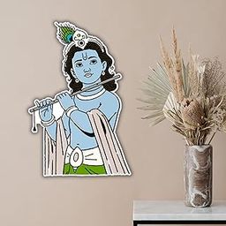 Krishna Playing Flute Sticker – Divine Bal Krishna Vinyl for Wall, Laptop | Water-Resistant | Spiritual Decorative Decal-image-77