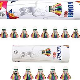 NONGI Combo Shuttle Pack of 15 Shuttlecocks 400 (10 Colored Feather), 400s(5 Colored Feather) for Outdoor Indoor Badminton Sports-picture-20