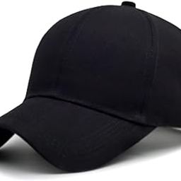 Baseball Cotton Plain Adjustable caps for Men and Women (Black)-39