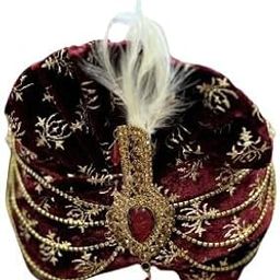 Pagdi Handcrafted Wedding Turban Kalangi Safa with Stall/Patka Set - Traditional and Fashionable Headwear Groom pagdi Groom sehra Multicolor-image-0