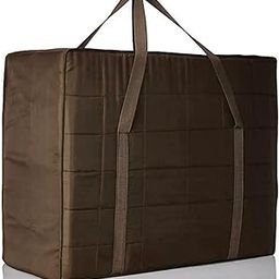 Peafowl Blanket Cover/Multipurpose Bag Double Bed Blanket Bag Cover/Saree Bag/Household Storage Bag Jumbo king size Bag Home storage solution space saver bag(Cocoa Brown)-31