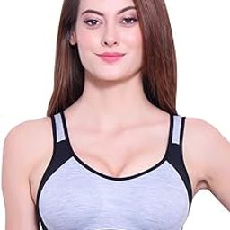 Women Sports Bra/Padded Sports Bra Slip On for Girls with Removable Pads Nightwear/Lingerie |Hot & Sexy for Couples |Waist/Ladies/Honeymoon/First Night/Anniversary/Lingerie for Women- Black-image-1