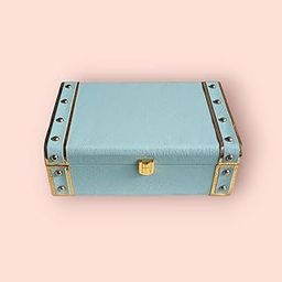 Leather Trunk Box Decorative Jewellery Gift Box, BlackTrunk Box for Gifting Purpose | Size 10x7x3.5 inch Ideal for gifting Trunk Box Decorative Jewelry Birthday Wedding Festival Gift Box (sky blue)-image-25
