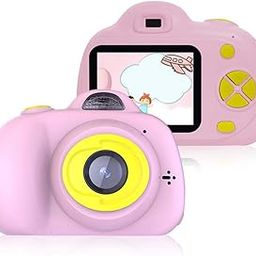 DokFin Kids Camcorder, Kids Vlogging Camera Hd 1080P Mini Digital Child Shockproof Cameras with 2 Inch Screen (Pink)-image-60