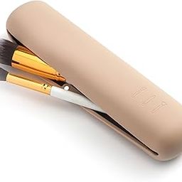 VIKIJO Silicone Makeup Brush Holder, Cosmetic Face Brushes Pouch, Magnetic Anti-fall Out, Soft and Sleek Makeup Tools Organizer for Travel (Khaki)-picture-21