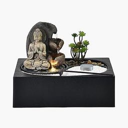 Home Centre Corsica Black Polyresin Buddha Indoor Fountain- 21cmx22cm, Standard (CORSICA-1201134L)-image-79