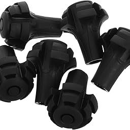 KOMBIUDA 6pcs Non- Rubber Tips for Trekking Poles Foot for Hiking Sticks Shock Absorption Design Easy Installation for Outdoor Activities-image-23