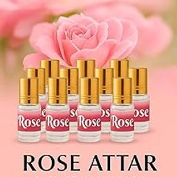 TARUSH FRAGRANCE Rose Attar Combo Pack of 12 Pcs, Roll-on itra with Alcohol Free Long Lasting Fresh Perfume Oil For Men And Women,for pooja Each 3 Ml Pack Of 12 Pcs(36 Ml)-19