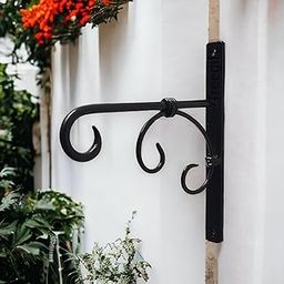 Iron Metal Hooks Hangers Brackets for Wall Hanging Planters,Plants,Flower Pots and Other Hanging Items with Black Colour. Size- 19" by 17" cm (Single)-image-51