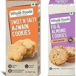 Whole Foods Gluten Free Cookies Combos |Sweet Salt Ajwain| Fig Almond | Pack of 2-image-40
