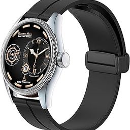 Chonograph Date Display Analoge Silicone Magnetic Strap Watch for Men, Series S-160-00-picture-14