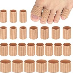 tifanso 24PCS Gel Toe Protectors - 0.98 Inches Toe Sleeve Tubes Toe Pads for Blisters, Corn Cushions, Hammer Toes, Toe Caps Covers Toe Cushion Toe Guards for Women, Toe Separators for Overlapping Toes-image-11