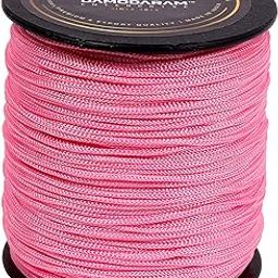 DAMODARAM 2mm Nylon Macrame Thread Cord/Dori for Art Craft & DIY Projects (100 MTR, Pink)-image-3