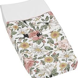 Sweet Jojo Designs Vintage Floral Boho Girl Baby Nursery Changing Pad Cover - Blush Pink, Yellow, Green and White Shabby Chic Rose Flower Farmhouse-image-50