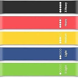 CHAMELI Resistance Loop Exercise Bands for Squats, HIPS, Legs, Butt, Glutes and Heavy Workouts Physical Therapy, Rehab, Stretching, Home Fitness (Set of 5)-11