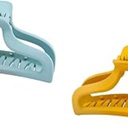 STYLEDOSE 2Pcs Solid Color Simple Hair Claw Matte Candy Hair Clips Acrylic Hairpin Women Girls Barrette Hair Accessories(s39)-picture-12