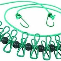 ATORSE 3xStretchy Retractable Elastic Laundry Clothes Line for Hotel Camping Backyard Green-image-5