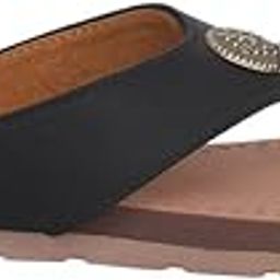 Women’s Ethnic V-Strap Flat Sandals | Traditional Slip-On Footwear with Embellished Detail-image-90