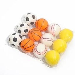 Asera 12 Pcs Soft Foam Sponge Balls with Football Basketball Baseball Tennis Light Weight- Kids Birthday Return Gifts (Balls Set of 12)-image-11