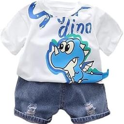 Googogaaga Boy's Cotton Dino Printed T-shirt With Shorts Sets of baby boys clothing Sets-image-61