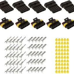 LOOM TREE® 5 Sets Waterproof Electrical Connector Seal 1.5mm Terminal 5 Pins Car Kit | Electrical & Test Equipment | Connectors, Switches & Wire | Connectors | Other Connectors, Tools & Accs-25