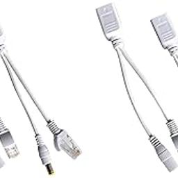 2-Pairs, |2+2, 4pcs| Passive PoE Injector and Splitter Pairs CPOE/2PRS, White-23