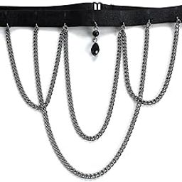 Water Drop Thigh Chain | Elastic Double-Layer Tassel Leg Chain for Women & Girls-image-4