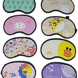 Funeiko Eye Mask for Sleeping with Cooling Gel, Ice Gel Pack Sleeping Mask (Pack of 2; Random Color)-image-1
