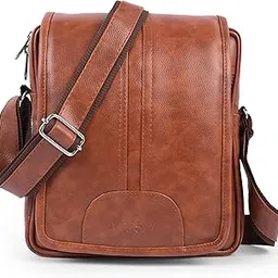 adisa Faux Leather Unisex Cross Body Travel Office Messenger Sling Bag (MS9015)-picture-26