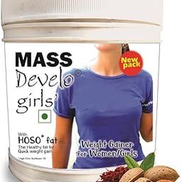 Develo Weight Mass Gainer Protein Shake for Fast Gain in women girls,Nutrition Food Supplement,with Natural Fat Energy 27 Vitamins & Minerals - 500 grams Powder Kesar Badam Flavour-image-70