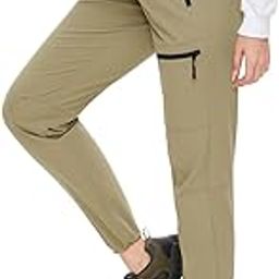 Womens Hiking Pants Tall Inseam 30"/32"/34"/36" Athletic Cargo Pants Lightweight 4 Zipper Pockets Water Resistant-image-45