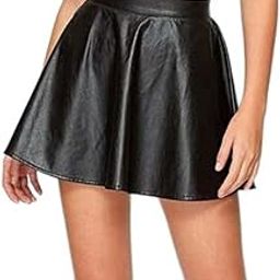 Women's Leather High Waisted Shorts Skirts | Skirts for Women Above Knee | Nightclub Party Mini Skirt 130-image-8