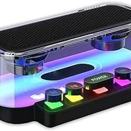 ADOFYS Wireless Bluetooth Speaker With Multi-Color LED Light, 10W Stereo Sound, High Bass, Portable Rechargeable-image-72