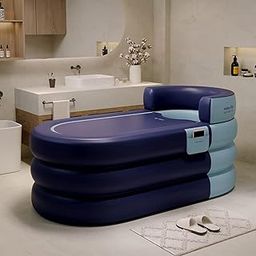 Inflatable Adult Bath Tub - Folding Bathtub for Adults | Portable Bathtub | Freestanding Inflatable Hot Tub with Air Pump | Water Plunge Tub Ice Bath Tub for Athletes Children-27