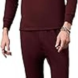 Men's Russian Fleece Thermal Set-THFUR-MEHROON-image-48