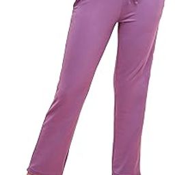 Essentials Slim Fit Mid Rise Stretch Cotton Basic Straight Leg Lounge Pant for Womens-E014-image-76