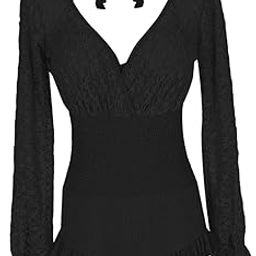 Bathing Suit Lace Swimsuit Long Sleeve Summer Women Onepiece Swimwear Black L-image-28