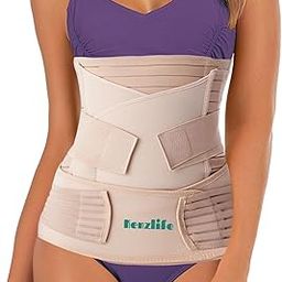 Kenzlife 3 in 1 Postpartum Belt After Delivery | Abdominal Belt for Post Pregnancy Recovery | Maternity Belt for C-Section & Normal Delivery | Belly Support & Tummy Slimming Wrap (BEIGE) (Beige, One Size)-3