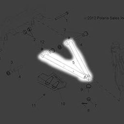 Polaris Ranger Left A Frame Weldment, Matte Black, Genuine OEM Part 1543387-458, Qty 1-31