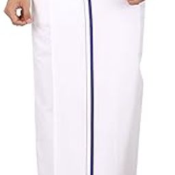 Mens White cotton Dhoti-image-47
