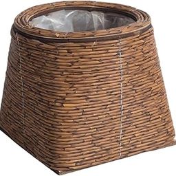 ATORSE Handwoven Flower Basket Dried Flower Vase for Hotel, Apartment, Dining Room Irregular Dark Brown-image-95