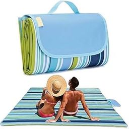 Vismiti Beach Blanket Outdoor Picnic Blanket Mat 80"x60" Extra Large Waterproof Sand Proof Camping Blanket Lightweight Folding Portable Travel Blanket for Family Park Beach Grass-image-43