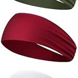Workout Headband for Men & Women Head Band Strapless Sports Sweat Band for Gym, Tennis, Badminton and Other Sports Unisex Hair Band with Non-Slip Head Bands for Long Hair(Multi Colors)-image-79