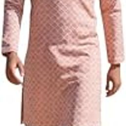 Onion Thread work Geometric Jacquard Kurta with Pyjama-image-62